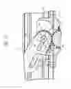 Fig. 12 - Device for opening and closing an outwardly opening pivoting wing