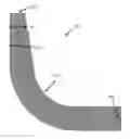 Fig. 01 - Bent taper with varying widths for an optical waveguide