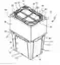 Fig. 01 - Device for packing cut flowers, and bucket and plate for use in such device