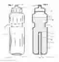 Fig. 02 - Bottle with dry storage compartment for personal effects