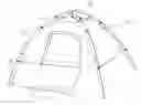 Fig. 01 - Tent and tent support frame having support poles coupled by rotatable connector