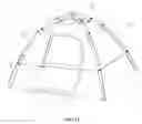 Fig. 10 - Tent and tent support frame having support poles coupled by rotatable connector