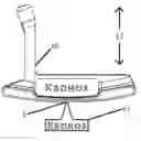 Fig. 01 - Method of balancing a golf club head using a balancing fulcrum.