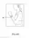 Fig. 10 - Electronic device with battery having conductive coil for receiving external power and inducing power via a movable member of the device