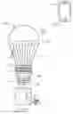 Fig. 01 - Wireless replacement led bulb with one or more accompanying control switches