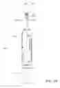 Fig. 65 - Tug activated motorized window covering having an external battery tube