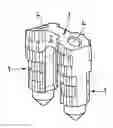 Fig. 01 - Method and implant for stabilizing two bone portions separated by a cut or fracture