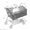 Fig. 01 - Shopping cart bagging station and method of forming the same
