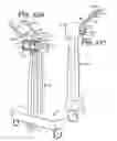 Fig. 124 - Patient positioning support apparatus with virtual pivot-shift pelvic pads, upper body stabilization and fail-safe table attachment mechanism