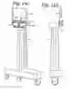 Fig. 127 - Patient positioning support apparatus with virtual pivot-shift pelvic pads, upper body stabilization and fail-safe table attachment mechanism