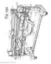 Fig. 133 - Patient positioning support apparatus with virtual pivot-shift pelvic pads, upper body stabilization and fail-safe table attachment mechanism