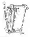 Fig. 154 - Patient positioning support apparatus with virtual pivot-shift pelvic pads, upper body stabilization and fail-safe table attachment mechanism