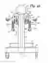Fig. 43 - Patient positioning support apparatus with virtual pivot-shift pelvic pads, upper body stabilization and fail-safe table attachment mechanism
