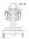 Fig. 44 - Patient positioning support apparatus with virtual pivot-shift pelvic pads, upper body stabilization and fail-safe table attachment mechanism