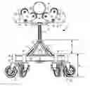 Fig. 01 - Jack stand apparatus adaptable to various diameters of pipe