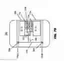 Fig. 19 - Near field transmitters for wireless power charging of an electronic device by leaking RF energy through an aperture offset from a patch antenna