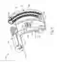 Fig. 11 - Surgical stapler with fixed jaw support pin
