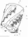 Fig. 01 - Rotary cutting tool having adjacent cutting inserts with wave-shaped edges and overlapping rotational trajectories coinciding in phase