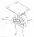 Fig. 01 - Wheel skirt for lockable caster and methods of making