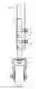Fig. 01 - Height adjustable support for food processing equipment