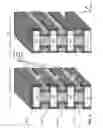Fig. 07 - SGVC 3D architecture with floating gate device in lateral recesses on sides of conductive strips and insulating strips