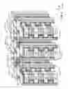 Fig. 10 - SGVC 3D architecture with floating gate device in lateral recesses on sides of conductive strips and insulating strips