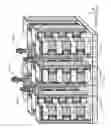 Fig. 16 - SGVC 3D architecture with floating gate device in lateral recesses on sides of conductive strips and insulating strips