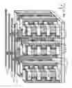 Fig. 17 - SGVC 3D architecture with floating gate device in lateral recesses on sides of conductive strips and insulating strips