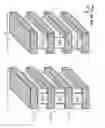 Fig. 28 - SGVC 3D architecture with floating gate device in lateral recesses on sides of conductive strips and insulating strips