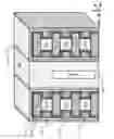 Fig. 32 - SGVC 3D architecture with floating gate device in lateral recesses on sides of conductive strips and insulating strips