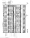 Fig. 34 - SGVC 3D architecture with floating gate device in lateral recesses on sides of conductive strips and insulating strips