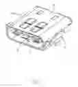 Fig. 02 - Electrical connector with device securing shielding plate and insulator together before molding