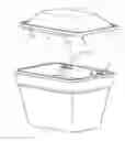 Fig. 01 - Expanded polystyrene cooler with slide-locking lid