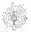 Fig. 01 - Vacuum pump with eccentrically driven vane (eccentric pump design)