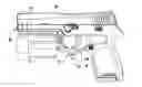 Fig. 01 - Handgun with Trigger Guard Attachment, and Holster