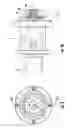 Fig. 10 - Dual integrated pump having a first and second pump portion connected in series and driven by a common shaft