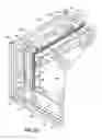 Fig. 34 - Container having generally L-shaped slotted tracks to facilitate movement of dunnage