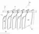 Fig. 01 - HANGING SEPARATOR TO BE USED FOR SEPARATING ARTICLES OF CLOTHING HANGING IN A CLOTHES CLOSET, AND A PLURALITY OF HANGING SEPARATORS FORMING A SYSTEM FOR SEPARATING ARTICLES OF CLOTHING HANGING IN A CLOTHES CLOSET