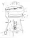 Fig. 01 - Brick pizza oven with rotatable and height adjustable turntable and conversion kit for grills