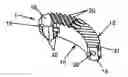 Fig. 01 - Transforaminal intersomatic cage for an intervertebral fusion graft and an instrument for implanting the cage