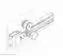 Fig. 01 - Shower Door System Anti-Torque Back Plate Device Roller and Roller Stops
