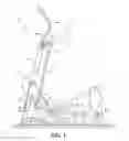 Fig. 02 - Exercise device with elliptical stepping motion
