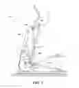 Fig. 08 - Exercise device with elliptical stepping motion