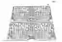 Fig. 01 - Variable width printed circuit board using surface mount technology jumpers