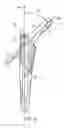 Fig. 04 - Femoral stem and post system for hip prosthesis