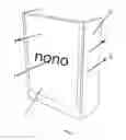 Fig. 02 - ARRANGEMENT APPLIED IN A STYLIZED LAYER TO A CIGARETTE PACKET WITH NICOTINE- AND HARMFUL-ELEMENT-REDUCING INSERT