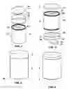 Fig. 02 - Multi-layer multi-compartment cosmetic and personal items container for holding both flat and tall items