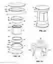 Fig. 08 - Multi-layer multi-compartment cosmetic and personal items container for holding both flat and tall items