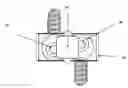 Fig. 01 - Bi-directional fixating/locking transvertebral body screw/intervertebral cage stand-alone constructs with vertical hemi-bracket screw locking mechanism