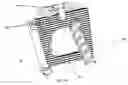 Fig. 04 - Bi-directional fixating/locking transvertebral body screw/intervertebral cage stand-alone constructs with vertical hemi-bracket screw locking mechanism